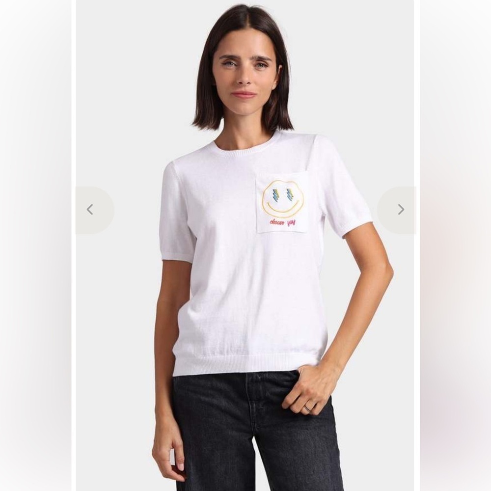 Minnie Rose x Meaghan Murphy Cotton Cashmere Choose Yay Tee NWT